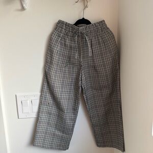 Kid's Black and White Checkered Pants